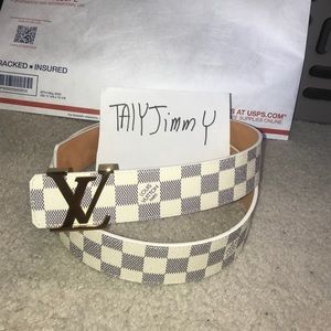 Louis Vuitton Belt Initiales Damier Azur 95/38